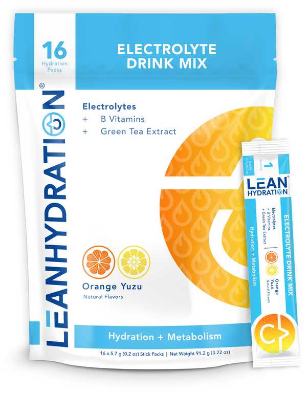 “LEAN Hydration – Natural Daily Electrolyte Drink Mix Strawberry Kiwi Melon (16 Servings)”