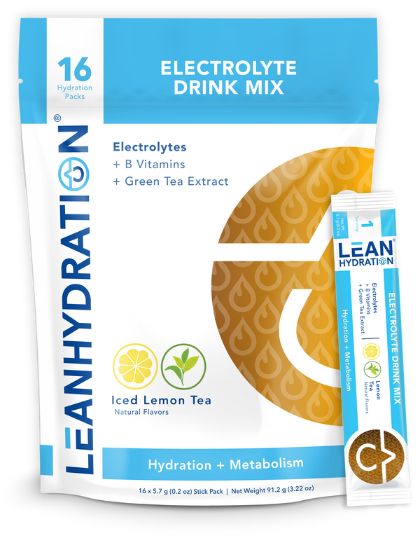 “LEAN Hydration – Natural Daily Electrolyte Drink Mix Strawberry Kiwi Melon (16 Servings)”