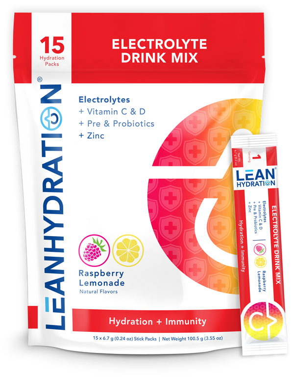 LEAN Hydration Natural Immunity Electrolyte Drink Mix 15 Servings